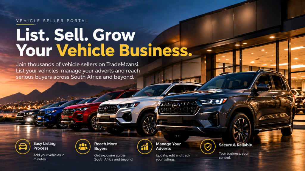 vehicle seller portal at dusk